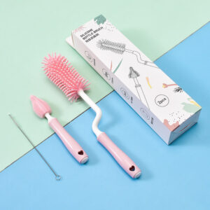 Straw Scrubbing Baby Bottle Brush Cleaning